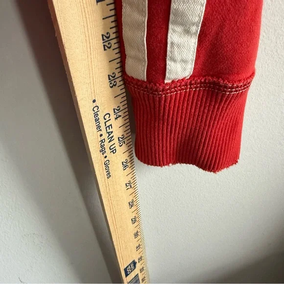 Abercrombie & Fitch Red Sweatshirt Jacket Logo Zip Up Men Size M - Picture 11 of 12